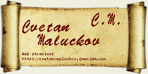 Cvetan Maluckov vizit kartica
